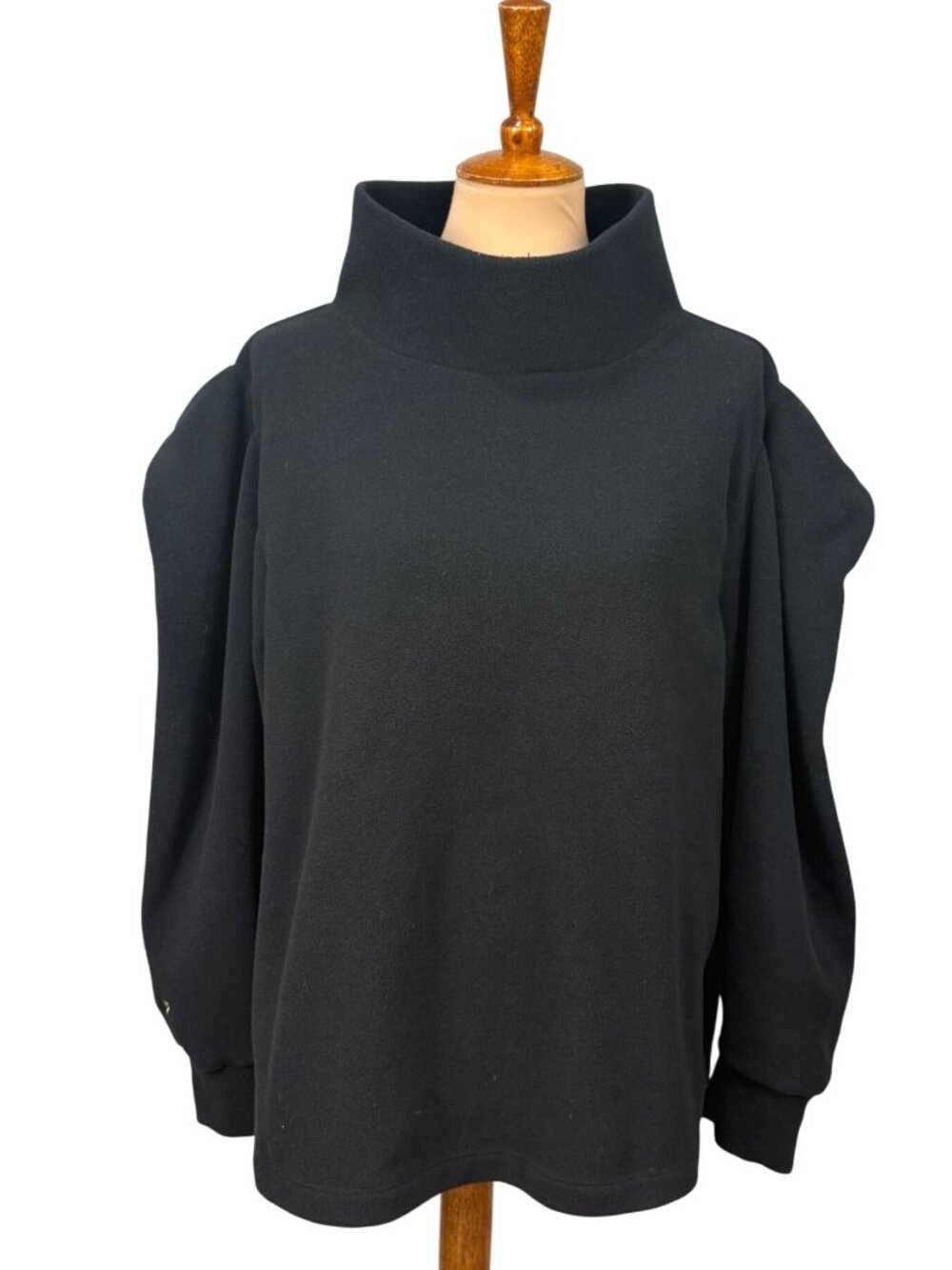 Dudley Stephens Black Fleece Turtleneck Pullover Sweatshirt XXL